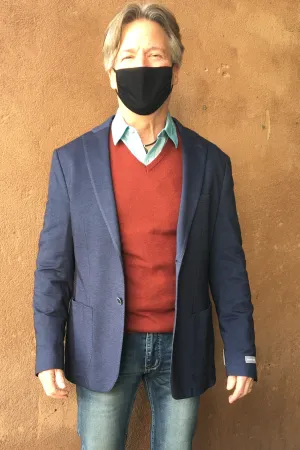 Unstructured Stretch Blazer in Navy