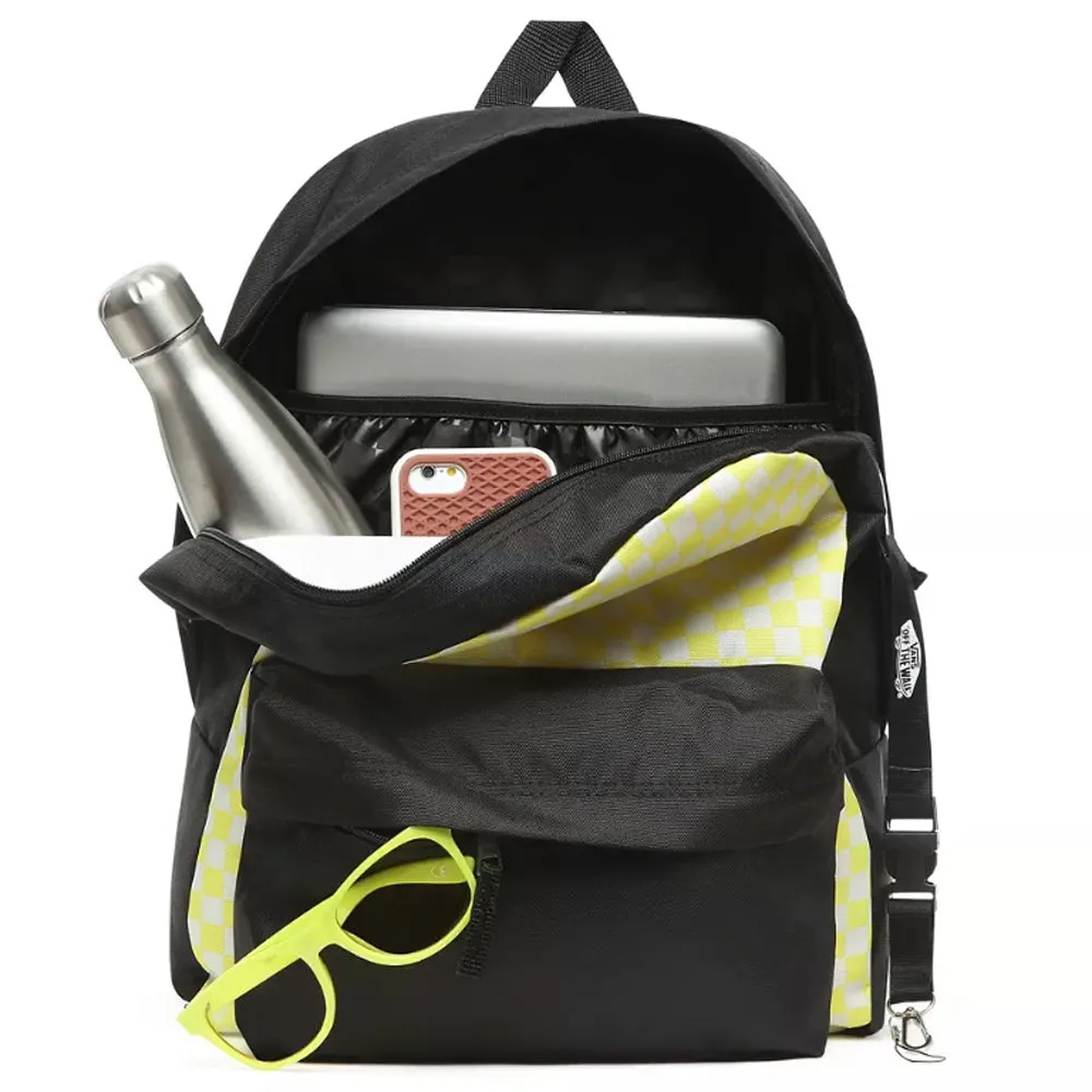 Vans Womens Realm Rucksack - Lemon Tonic Checkerboard