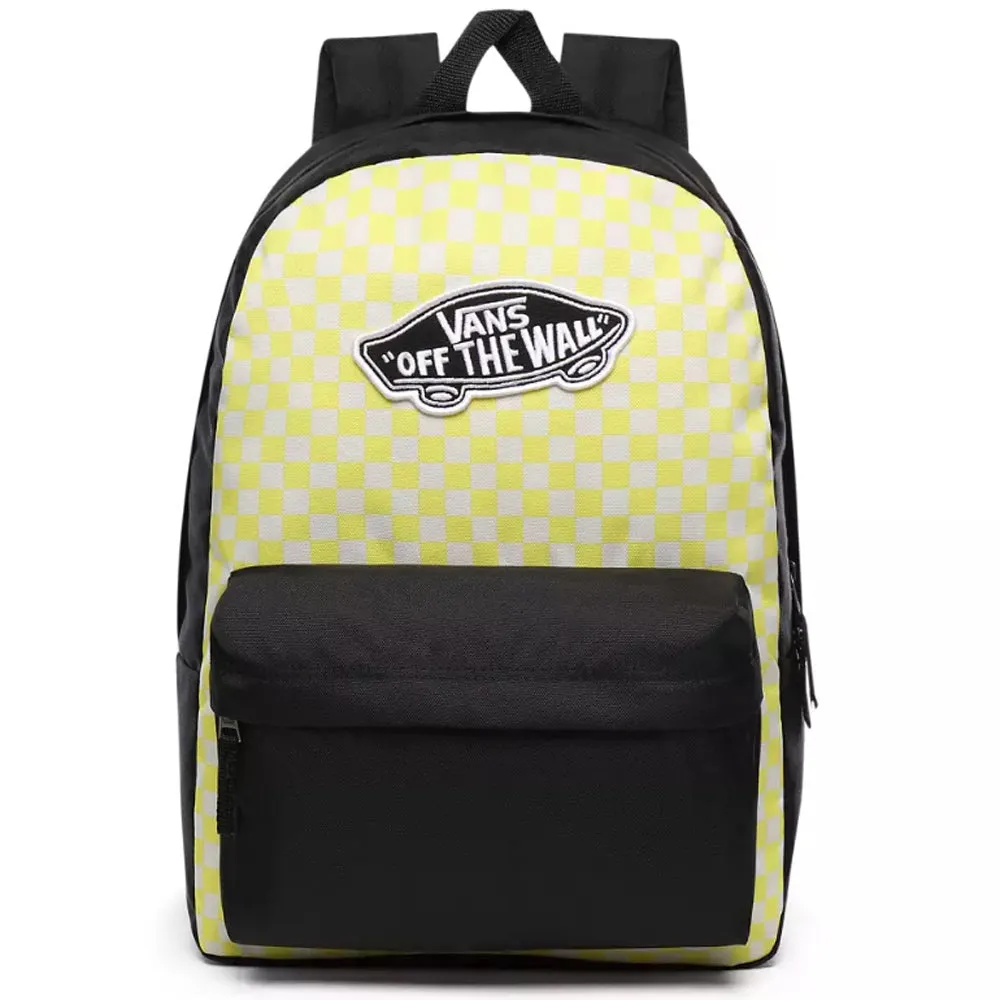 Vans Womens Realm Rucksack - Lemon Tonic Checkerboard