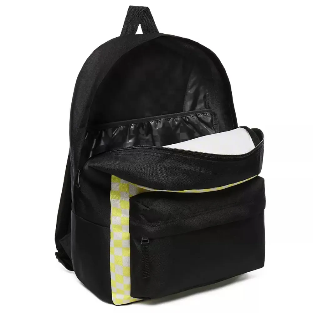 Vans Womens Realm Rucksack - Lemon Tonic Checkerboard
