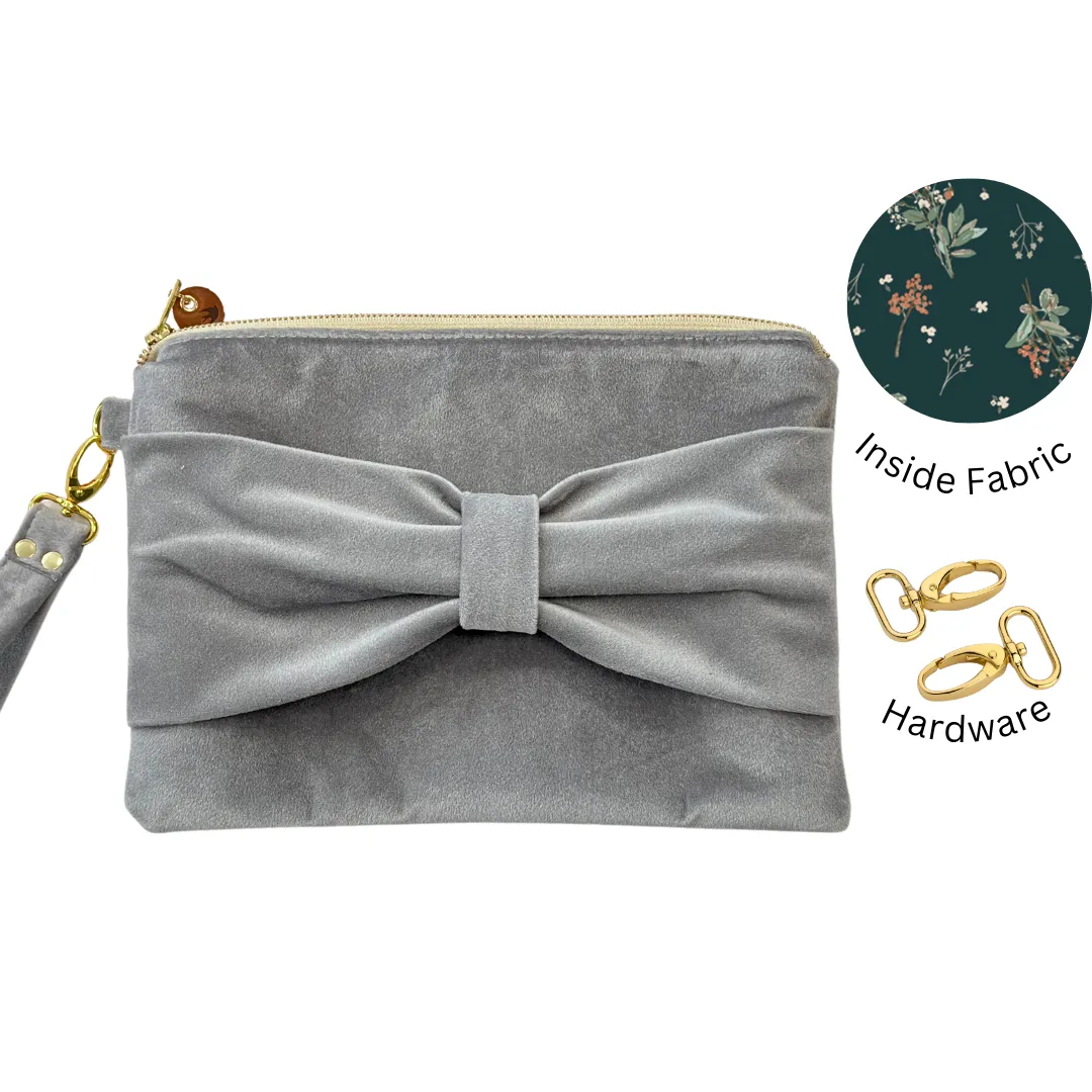 Velvet Bow Clutch