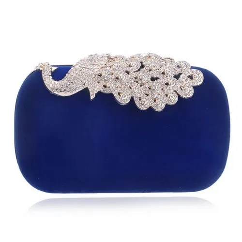 Velvet luxury women clutch party diamonds