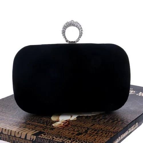 Velvet luxury women clutch party diamonds