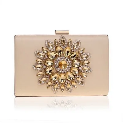 Velvet luxury women clutch party diamonds