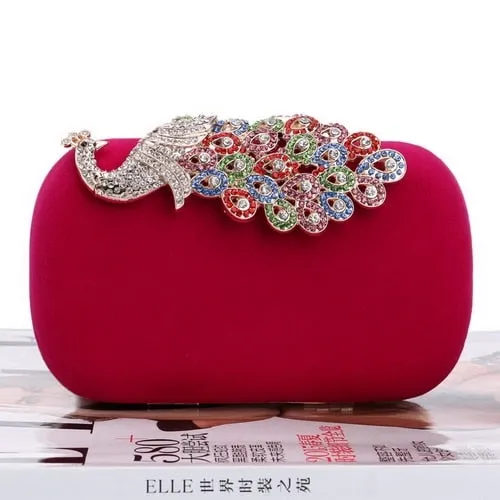Velvet luxury women clutch party diamonds