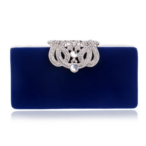 Velvet luxury women clutch party diamonds