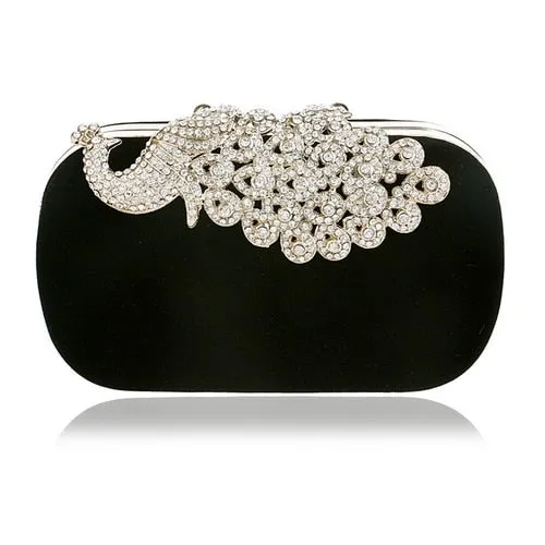 Velvet luxury women clutch party diamonds