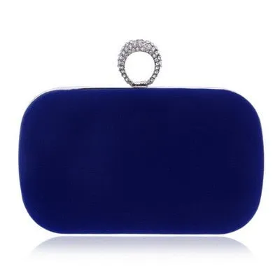 Velvet luxury women clutch party diamonds
