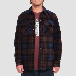 Volcom Bowered Fleece Longsleeve Shirt Merlot
