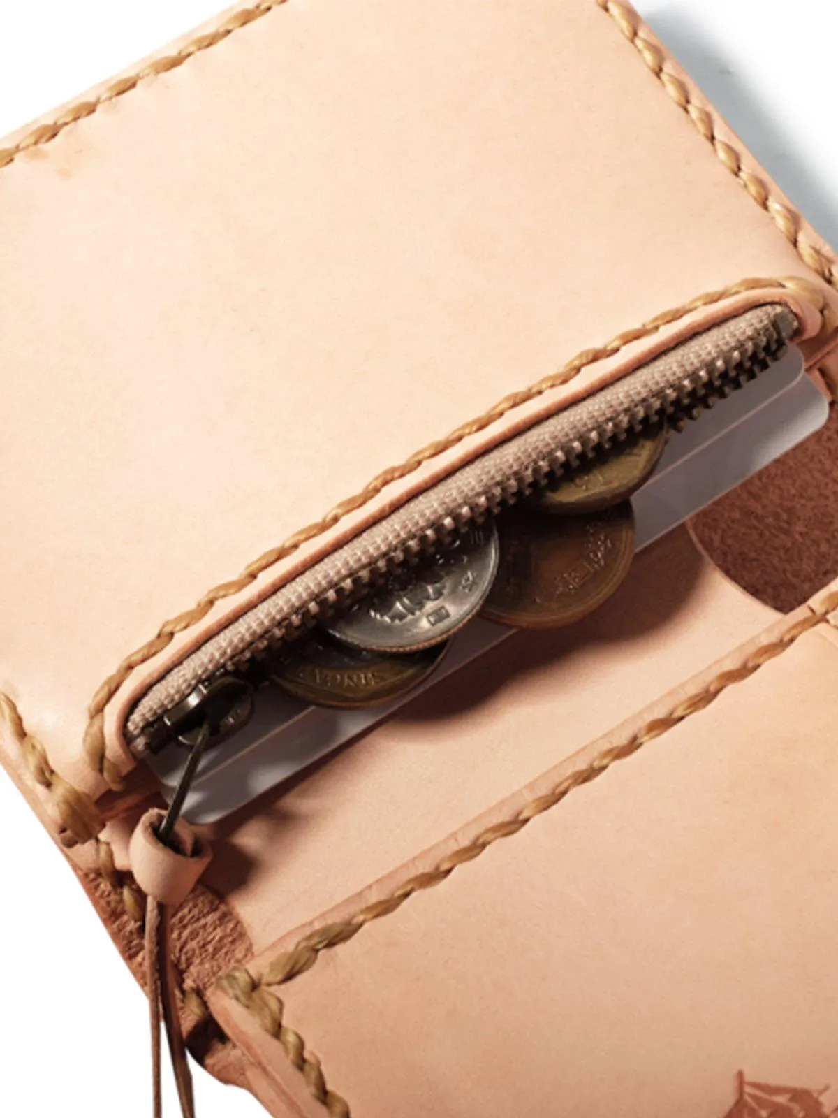Voyej Auburn Natural Short Wallet