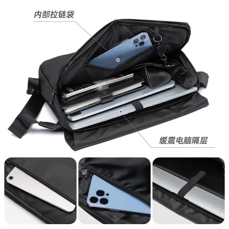 Waterproof Men's Crossbody Bags Male Nylon Shoulder Messenger Bags Handbags for Boys School Travel Casual Large Capacity
