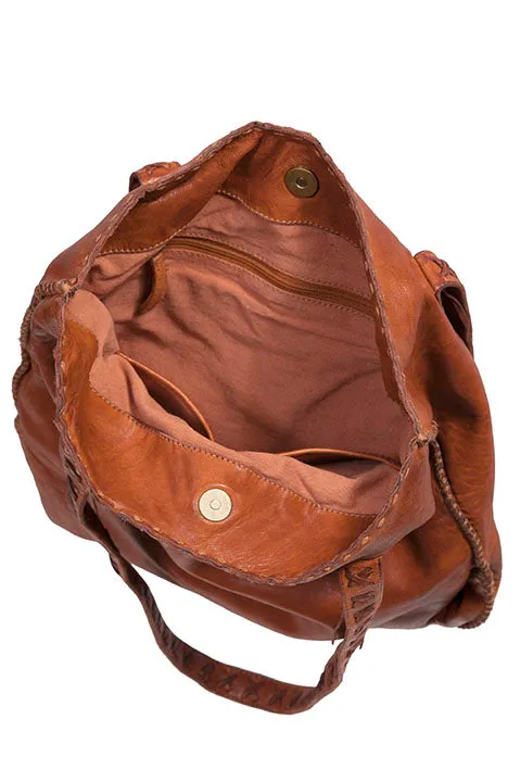 Western Shoulder Bag with Cross Stitch