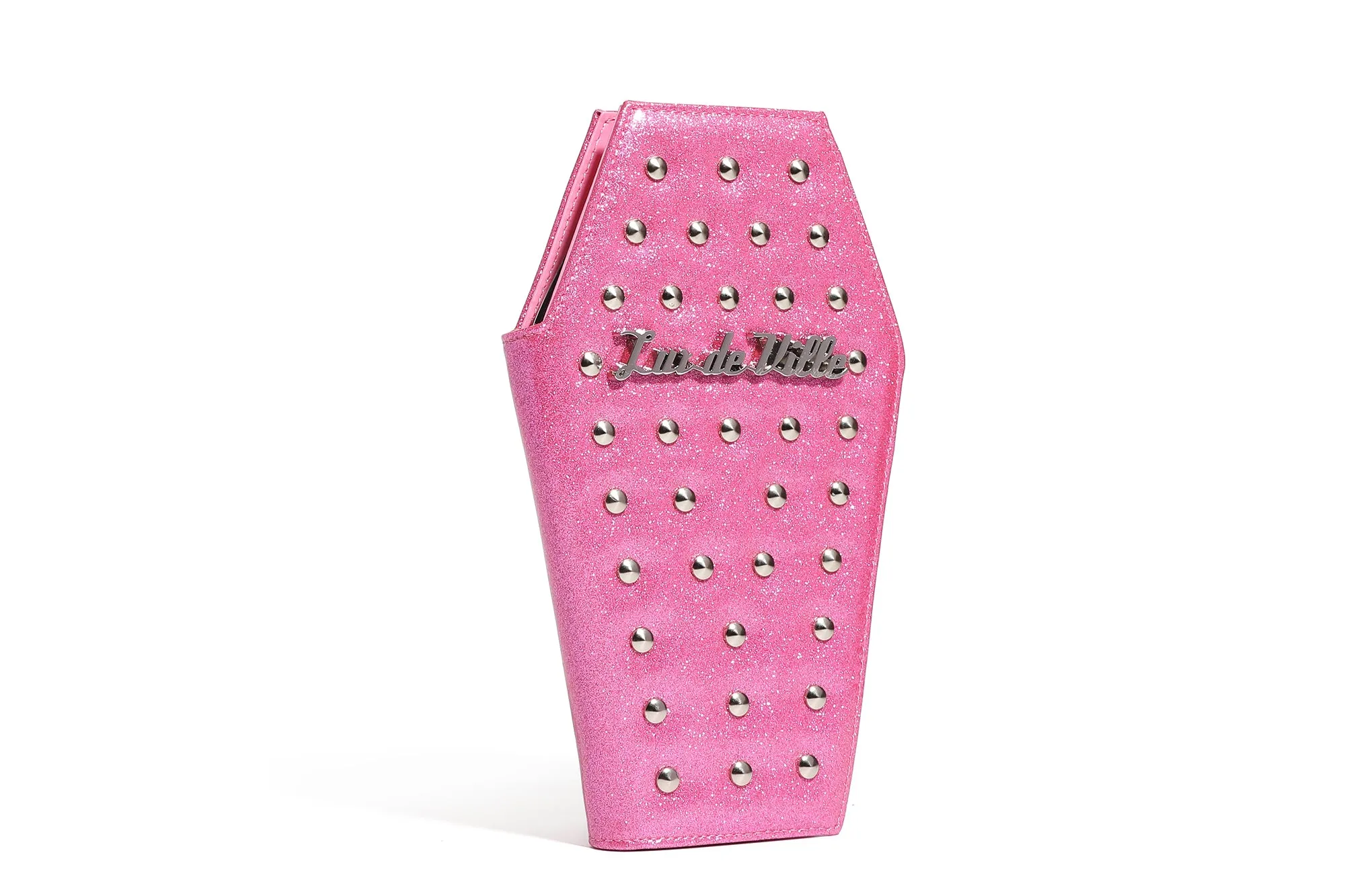 Winkle Pink Studded Coffin Wallet
