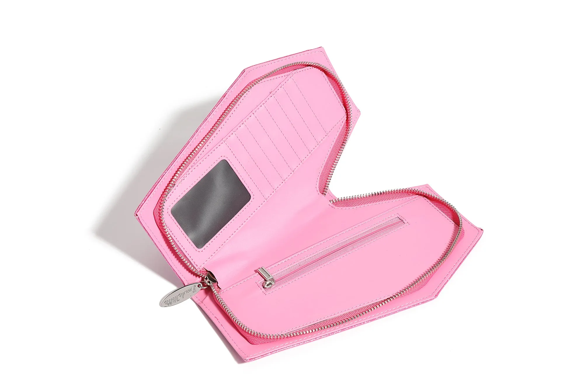 Winkle Pink Studded Coffin Wallet