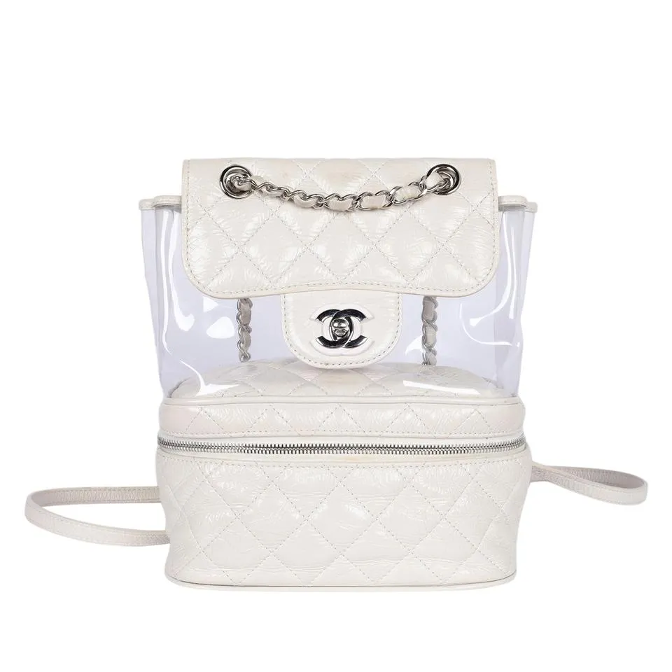 Zip Around Front Flap Backpack Quilted Leather