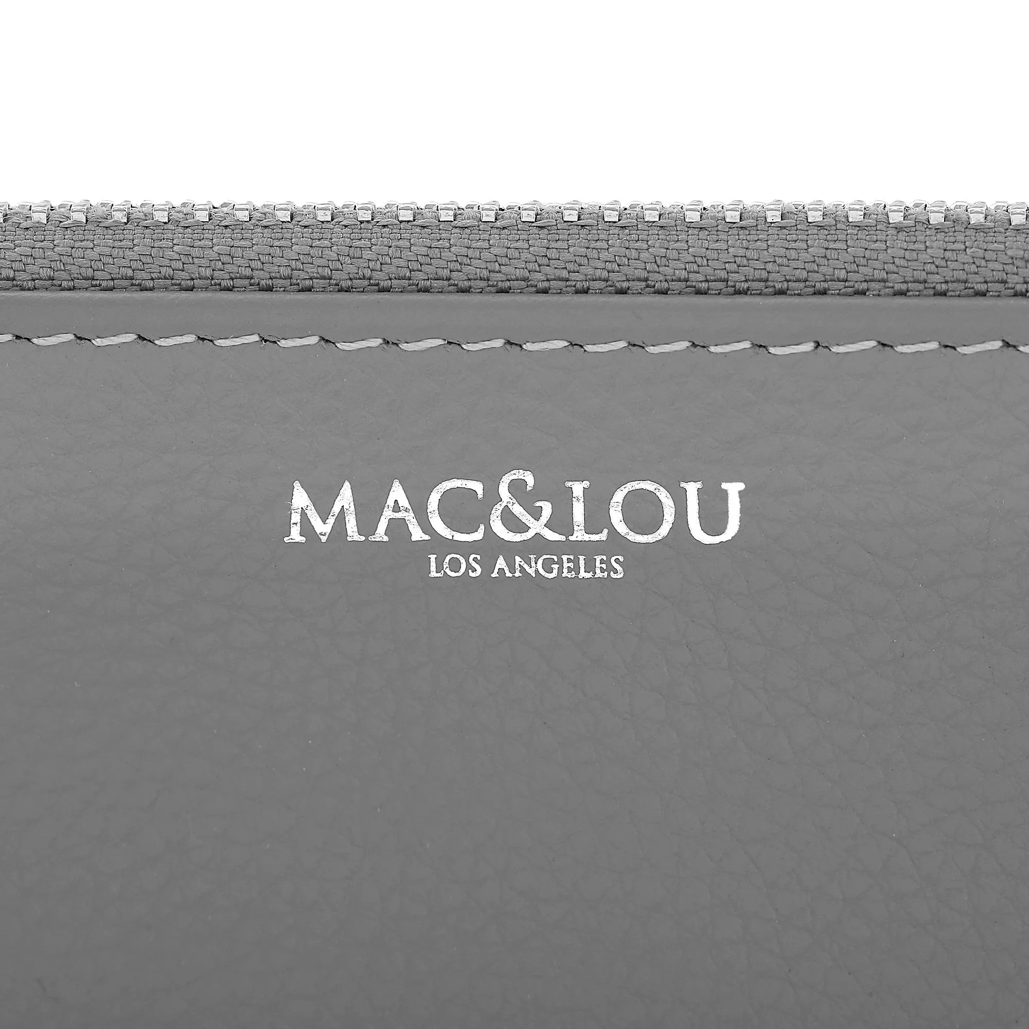 Zip Clutch Pouch Gray