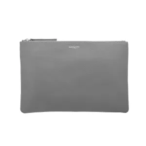 Zip Clutch Pouch Gray